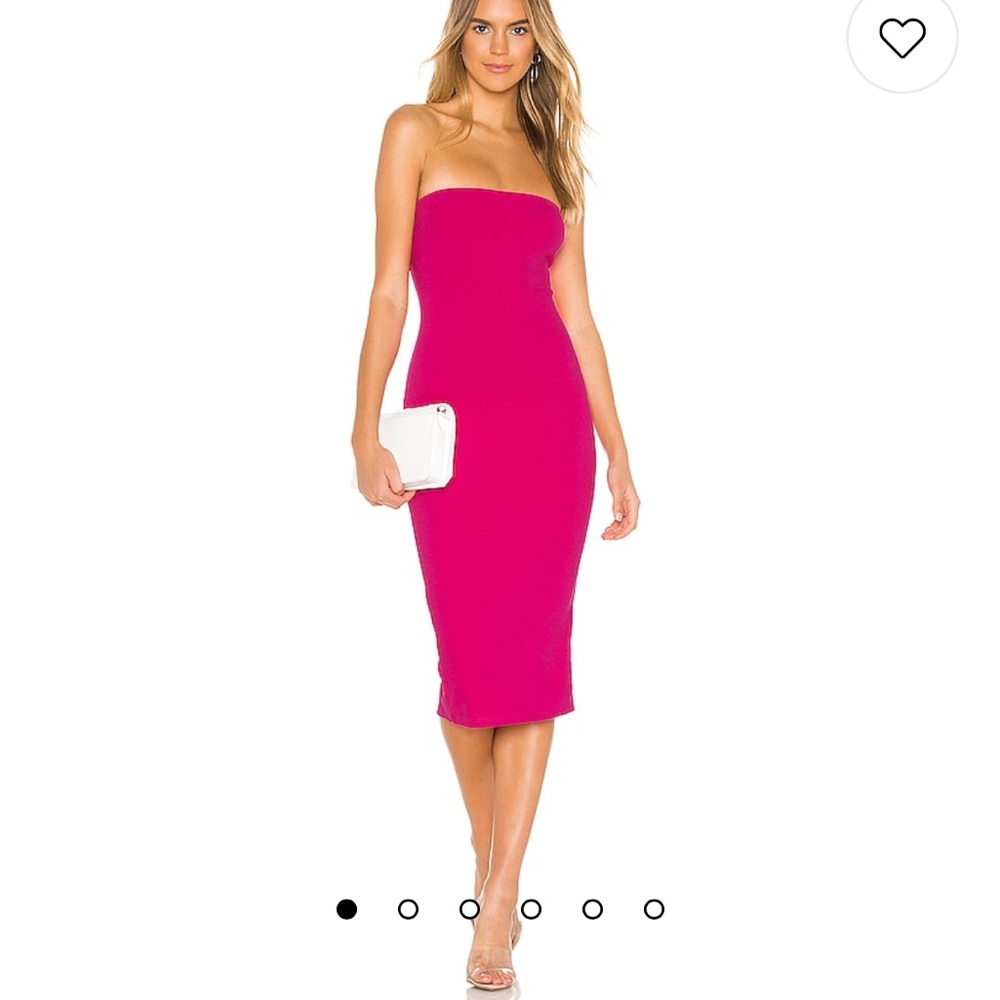 Lilian Strapless Dress in Hot Pink (XS)
